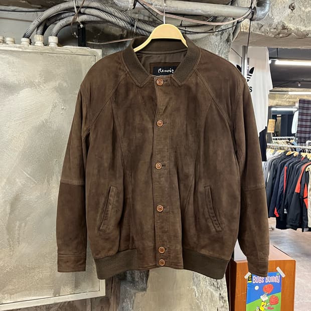 버튼 레더 자켓 브라운  #csz1888