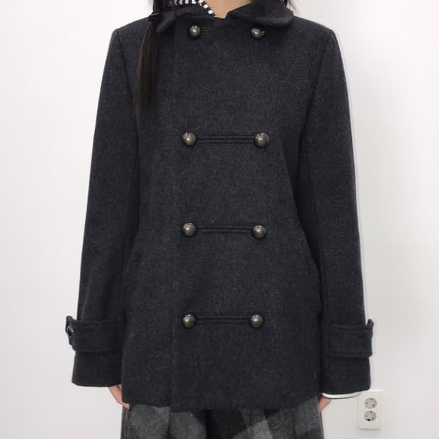 SUPER HAKKA Ribbon & Bell Button Coat