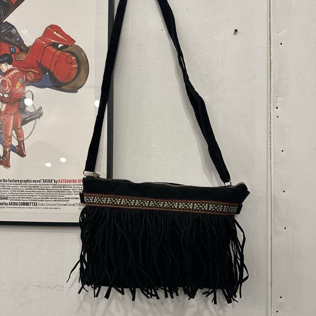 OS)프릴 레더 크로스백