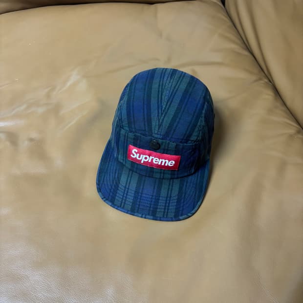 Supreme 슈프림 타탄체크 캠프캡 모자 (Tartan Check)