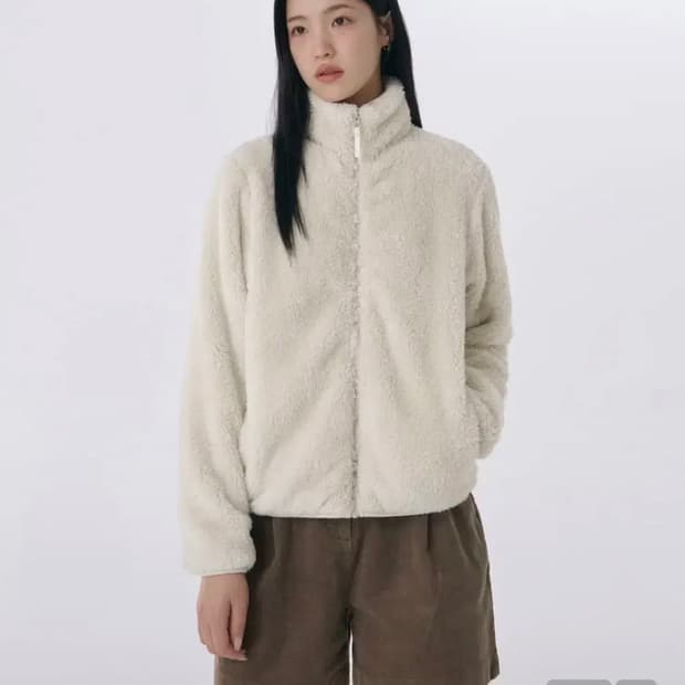 무신사스탠다드 우먼즈 샤기 플리스 집업 후리스 