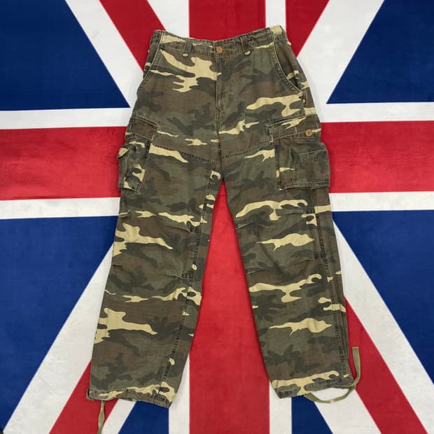 아베크롬비 y2k 카모 카고팬츠 34