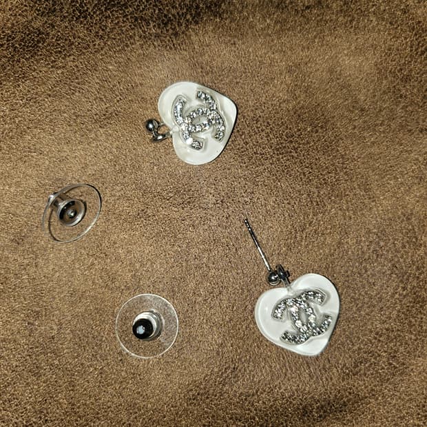 샤넬 정품 빈티지 업사이클링 귀걸이925실버