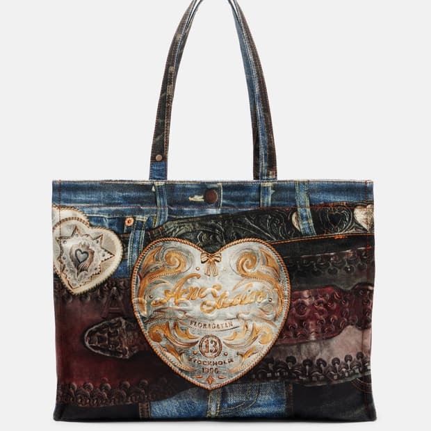 아크네스튜디오 25fw 트롱프뢰유 데님 토트백