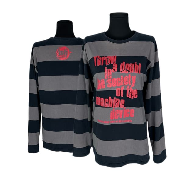 crack lettering stripe t-shirt