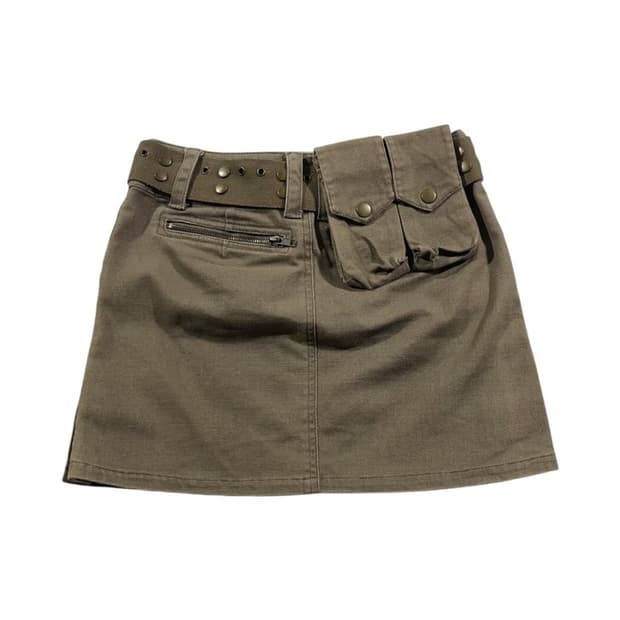 빈티지 로우라이즈 백포켓 미니스커트