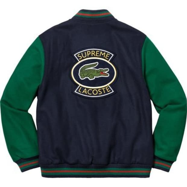 라코스테 슈프림 콜라보 바시티 자켓 L사이즈