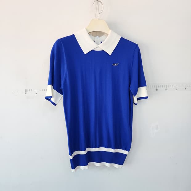 430 골프 반팔 카라 티셔츠 블루