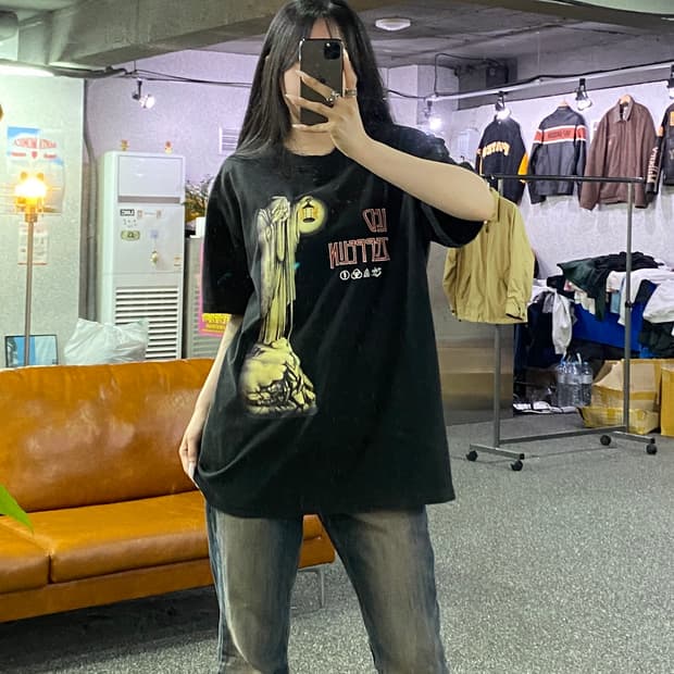 뉴에라 레드제플린 허밋 그래픽 반팔 티셔츠 B4977