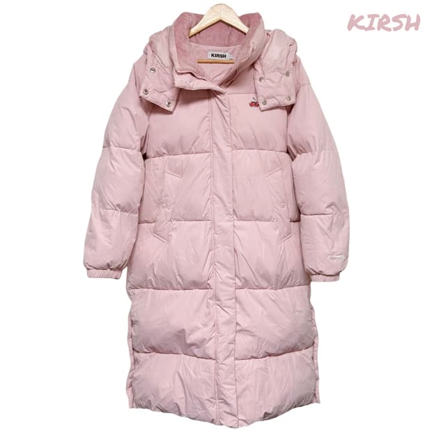 3709 키르시 연핑크 후드 롱패딩