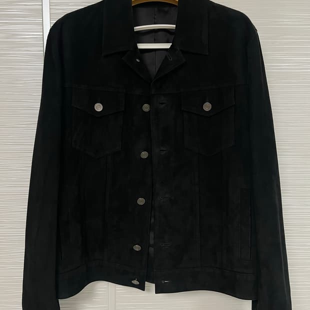 마마가리 블랙 스웨이드 트러커 자켓