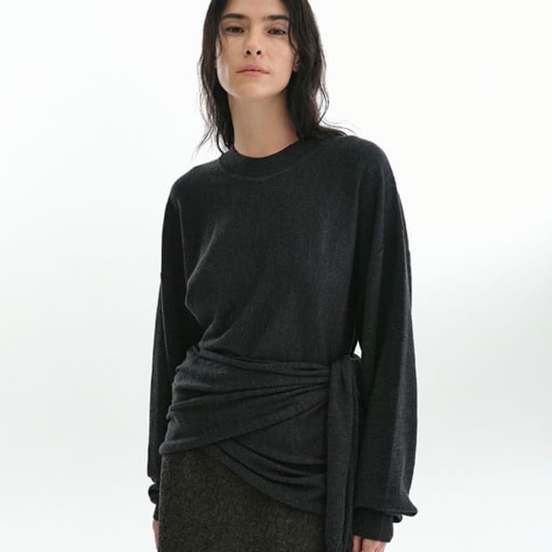 리포스 Side Wrap Knit (차콜)