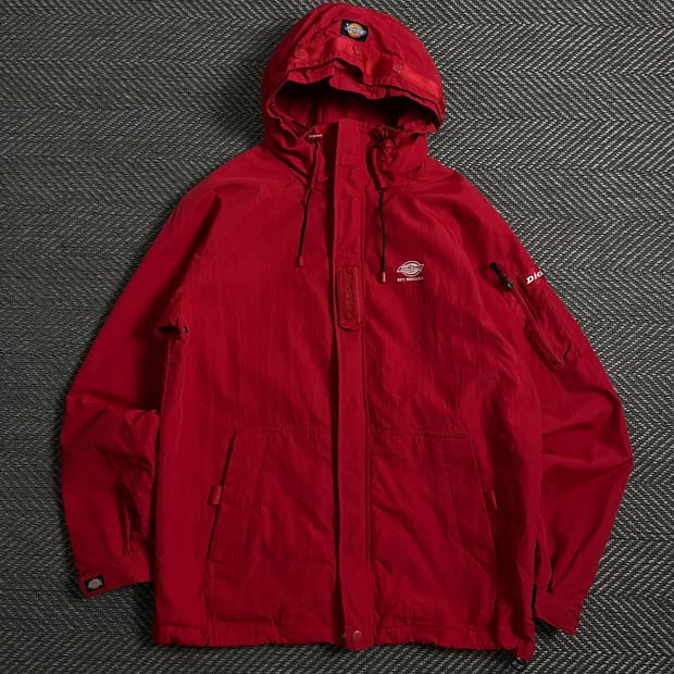 디키즈 USA 올드스쿨 나일론 테크웨어 자켓 레드o 4346