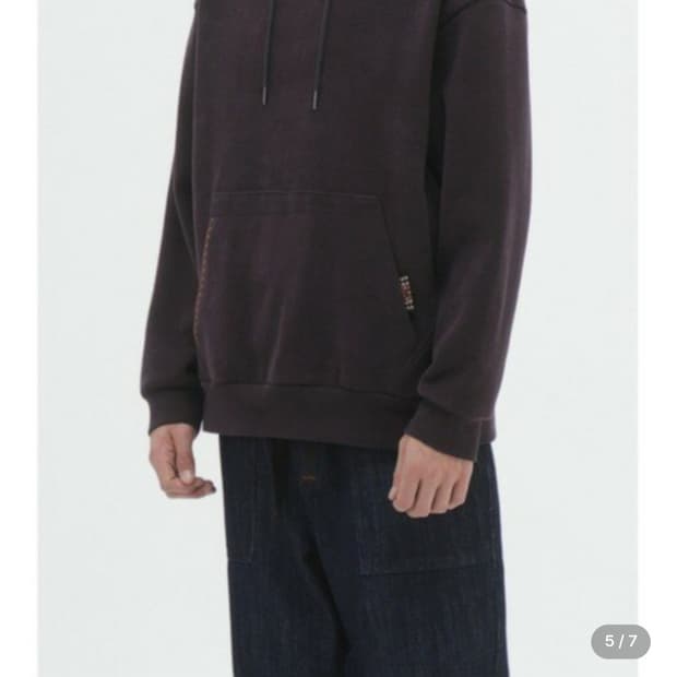 커스텀멜로우 스티치 포인트 후드티