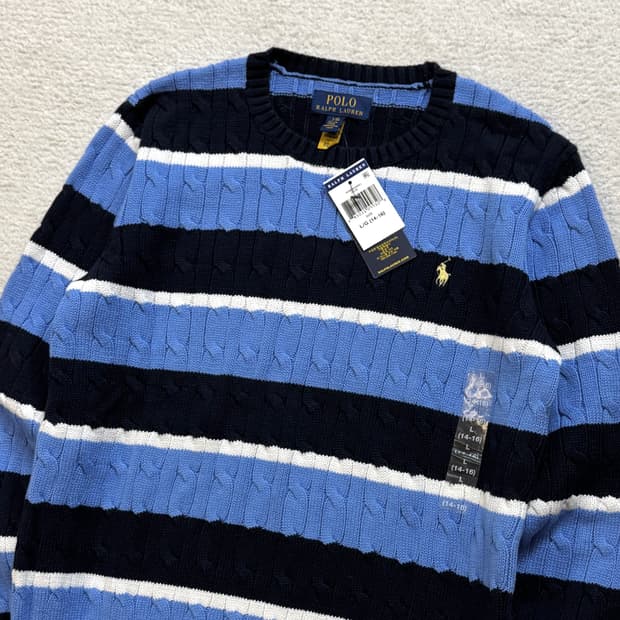 QR 폴로 단가라 케이블 니트