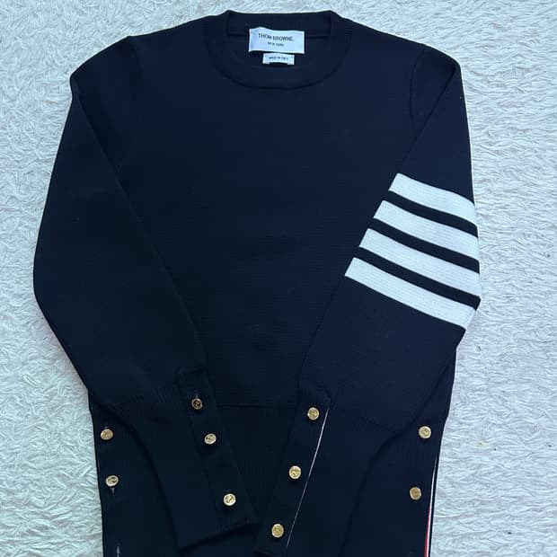 [36size, 새상품급] 톰브라운 밀라노스티치 금장 니트 여성