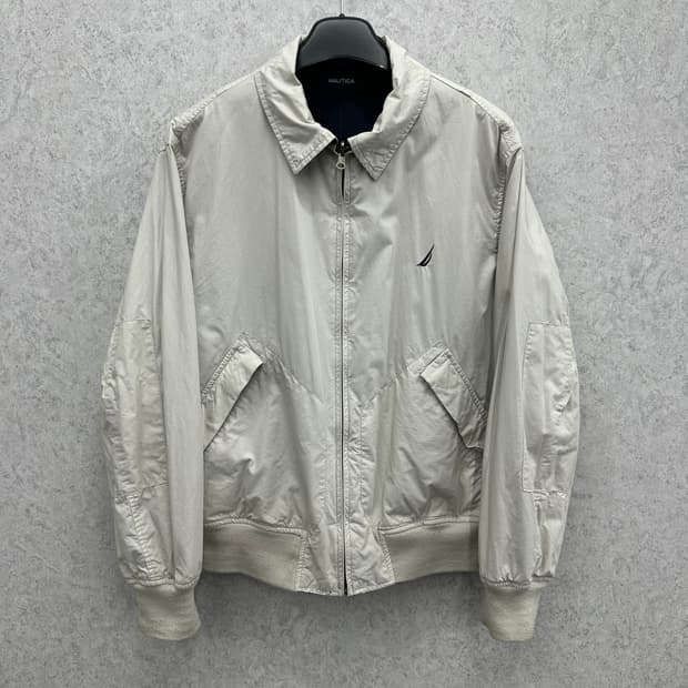 100 노티카 남자 양면 리버서블 루즈핏 블루종 자켓