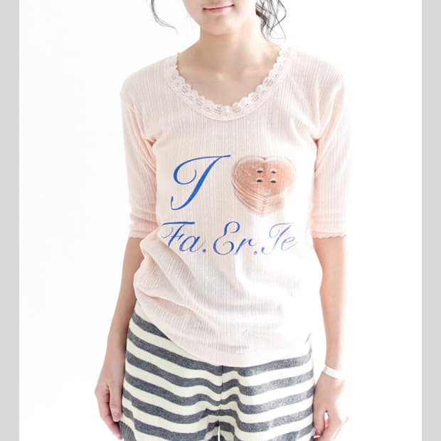 샵페어리 faerie 레이스 티 핑크