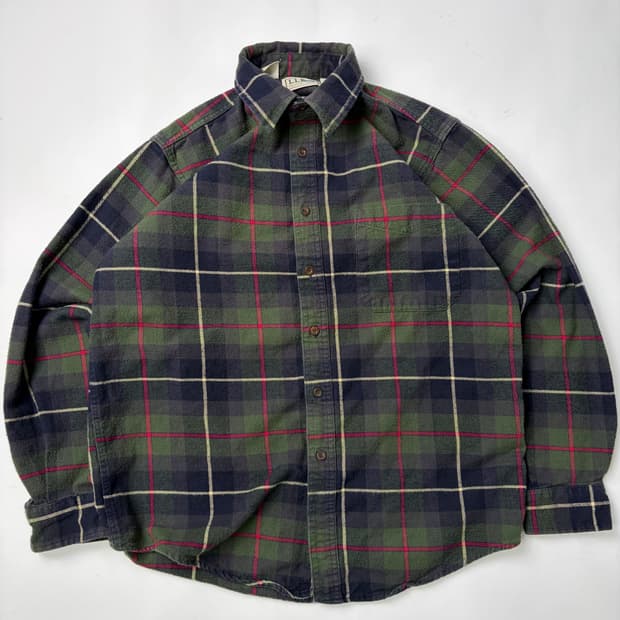 90s L.L.Bean Plaid Button Up Shirt