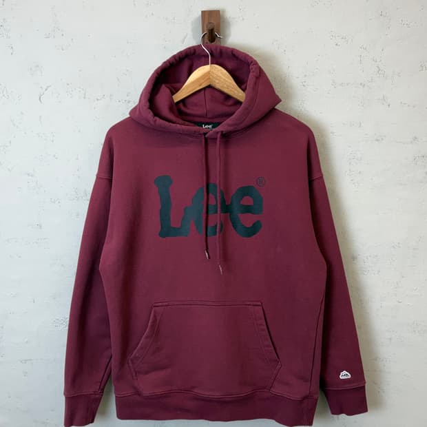 Lee 리 버건디 후드티