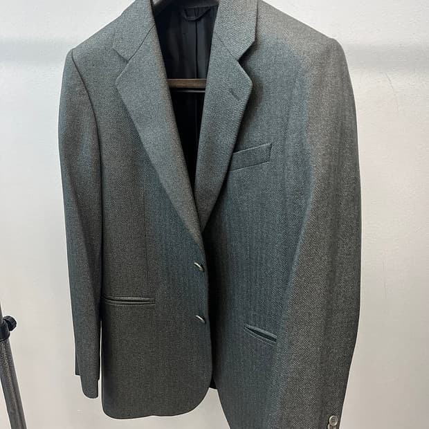 100) 조르지오알마니 캐시미어 헤링본 자켓