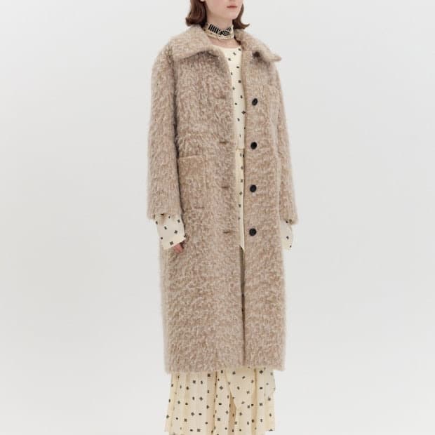 EENK QUILA faux fur coat - beige