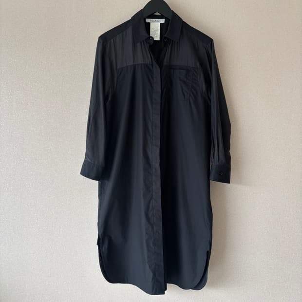 MaxMara 막스마라 블랙 셔츠원피스 US8