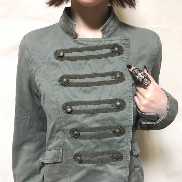 카키 나폴레옹 자켓