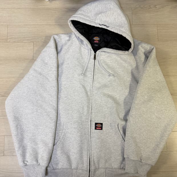 XL 24FW 슈프림 디키즈 후드집업 애쉬 그레이