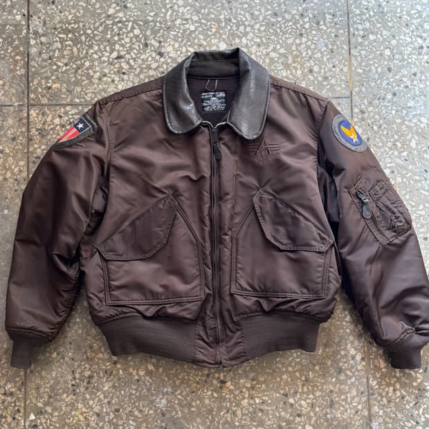 90s 알파 인더스트리 군납 플라이트 자켓(O28)