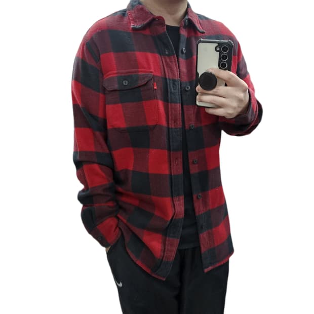 M 95-100) 리바이스 버팔로 체크 워크셔츠