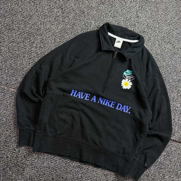 나이키 NSW HBR 빅로고 레이어 하프 집업 스웻 셔츠 2281