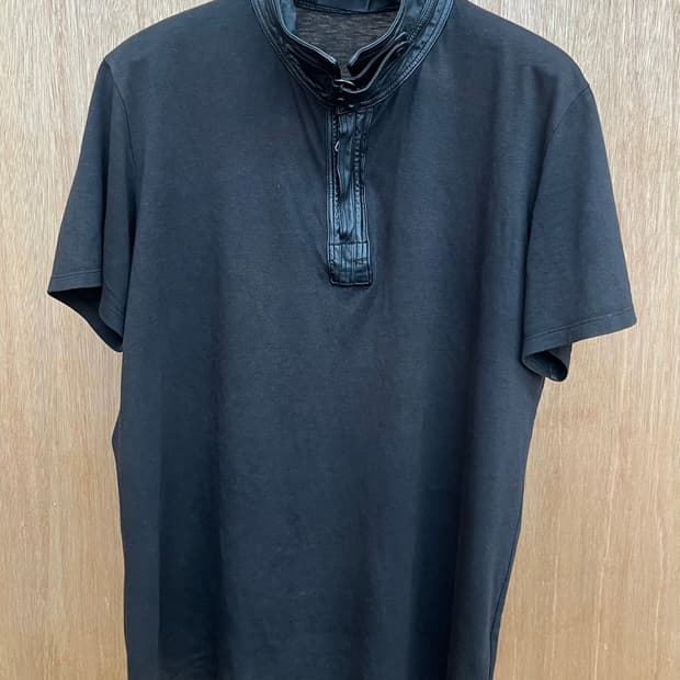 Julius 09SS Leather High Neck T-Shirts