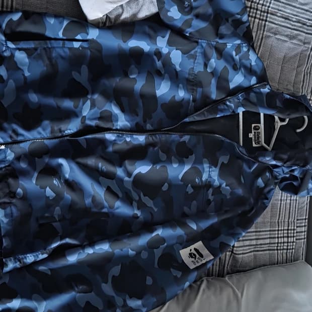 BAPE 블루 카모 바람막이 XL