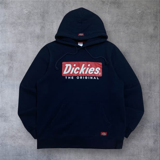 디키즈 스펠아웃 빅로고 네이비 후드티