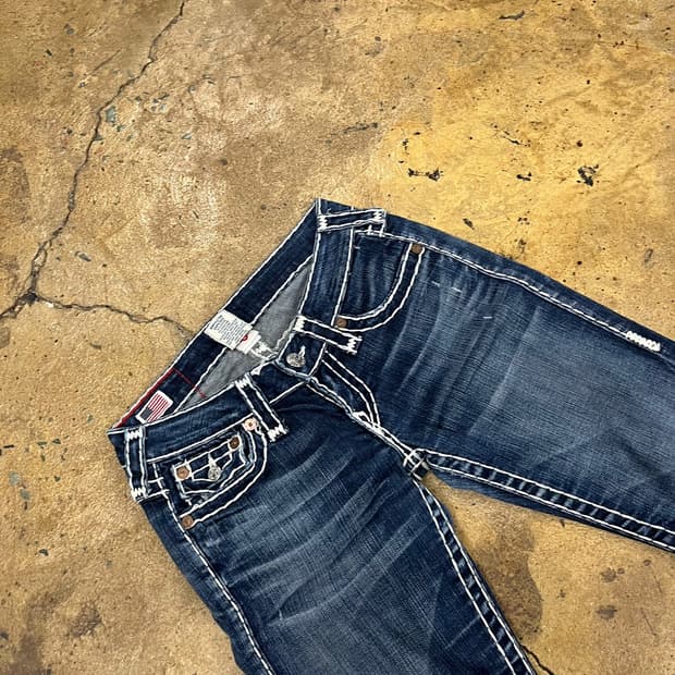 [정품/25] 트루릴리젼 스티치 데님 청바지 b18