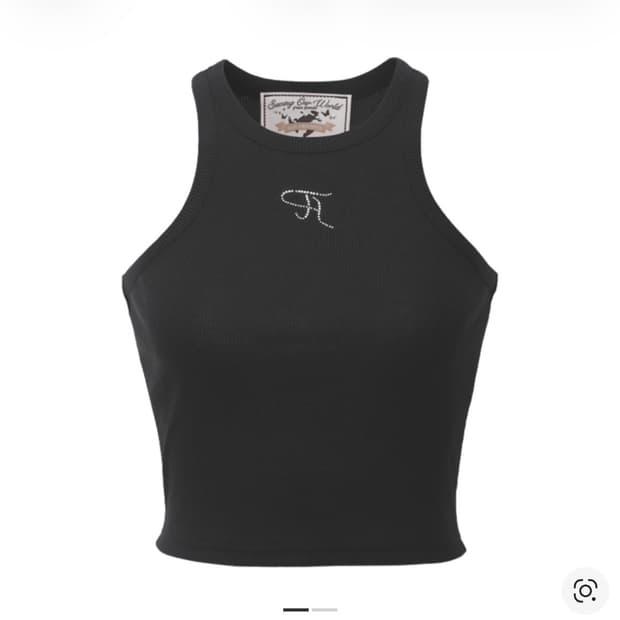 쓰리타임즈 쥬얼 탱크탑 나시 크롭 m