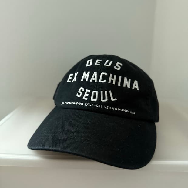 데우스엑스마키나 기본 워싱캡( 블랙 )