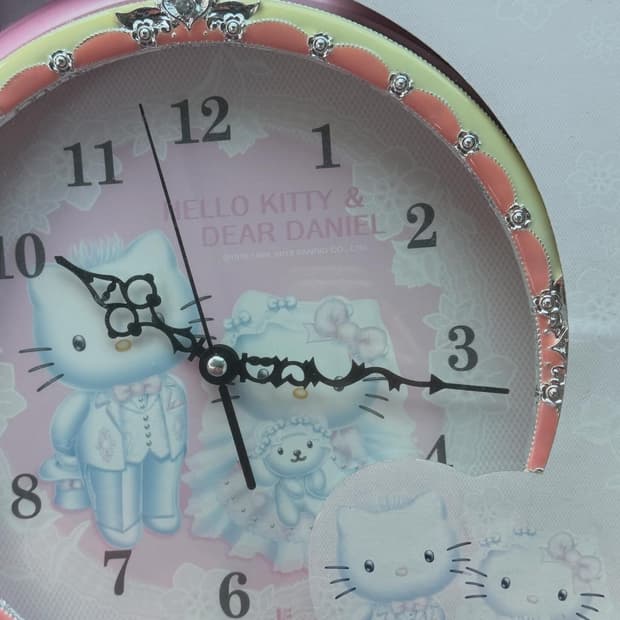 고전 웨딩키티 (키티다니엘) 벽시계 새상품