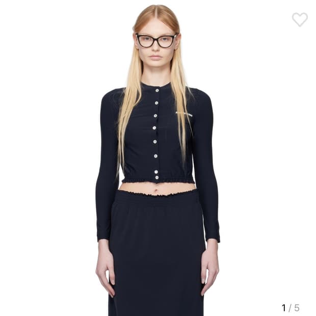 슈슈통 네이비 엘라스틱 피트 가디건 uk8