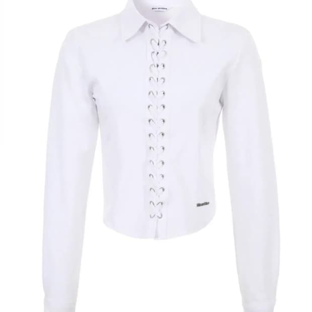 택포) wsc 아일렛 셔츠 화이트