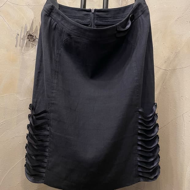 엠포리오 아르마니 린넨 홈방 스판 미니스커트 55