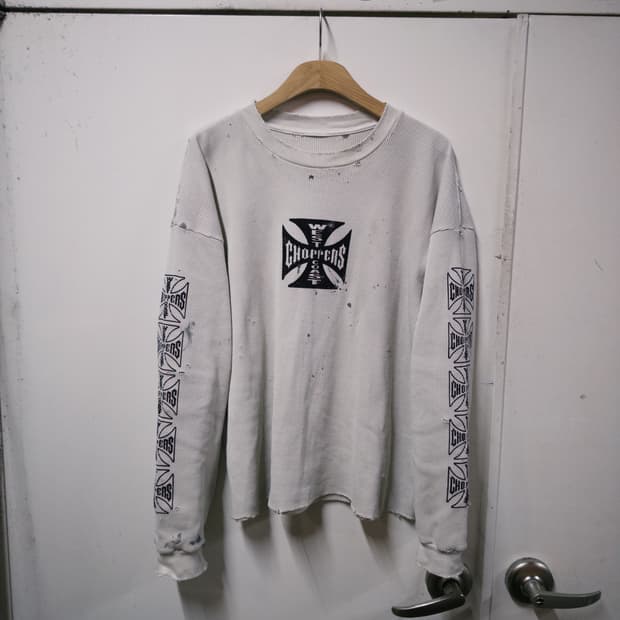 빈티지 웨스트 와플긴팔