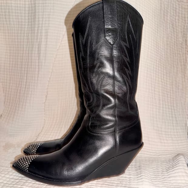 셀린 문부츠 스타스와로브스키 웨스턴 부츠