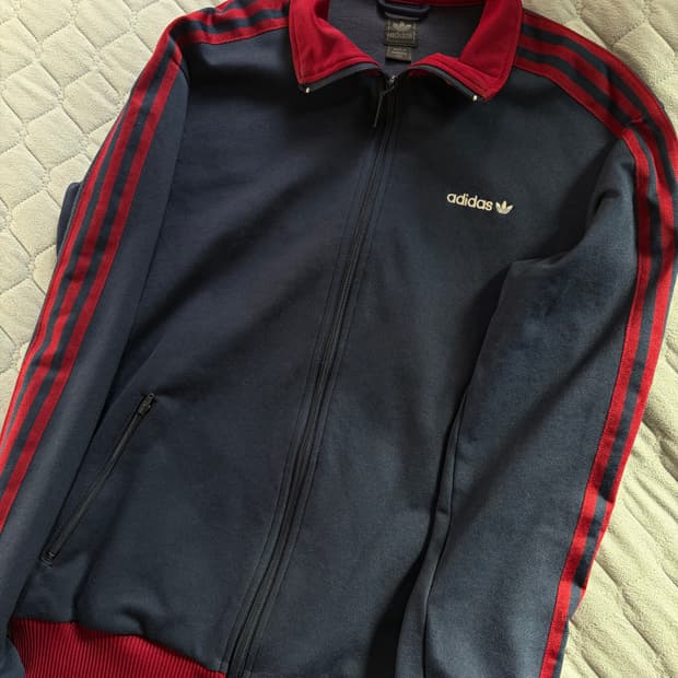 아디다스 베켄바우어 트랙탑 져지 버건디/네이비