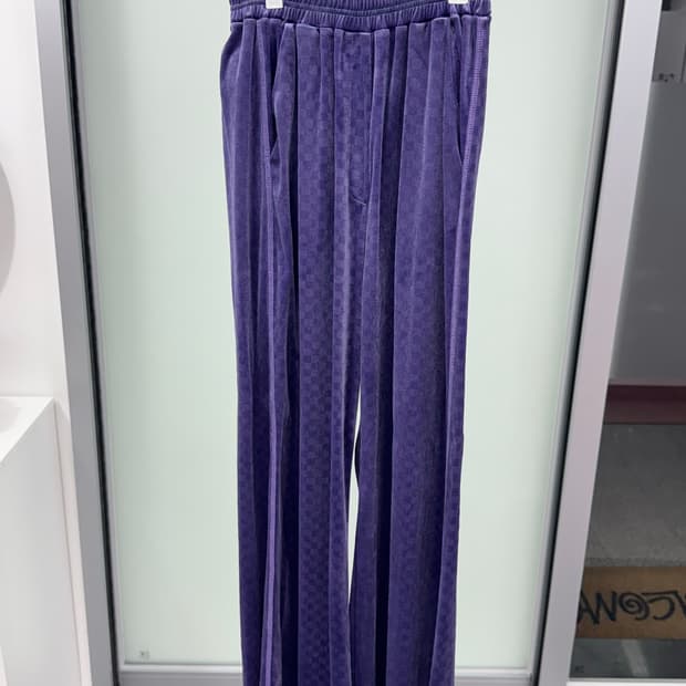 더일마 벨벳 체크 바지 F