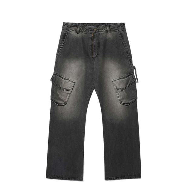 이스트쿤스트 부츠컷 카고진 블랙 S사이즈