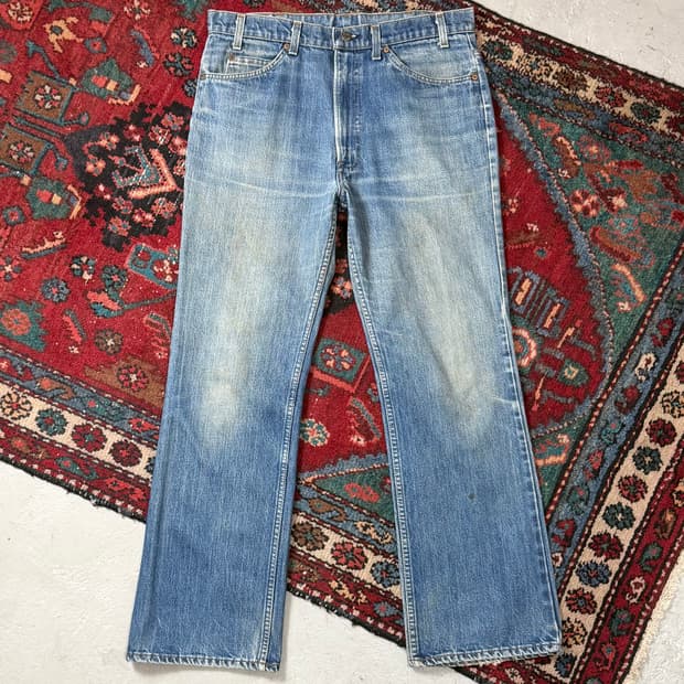 80's USA 빈티지 리바이스 517 오렌지탭 체인스티치