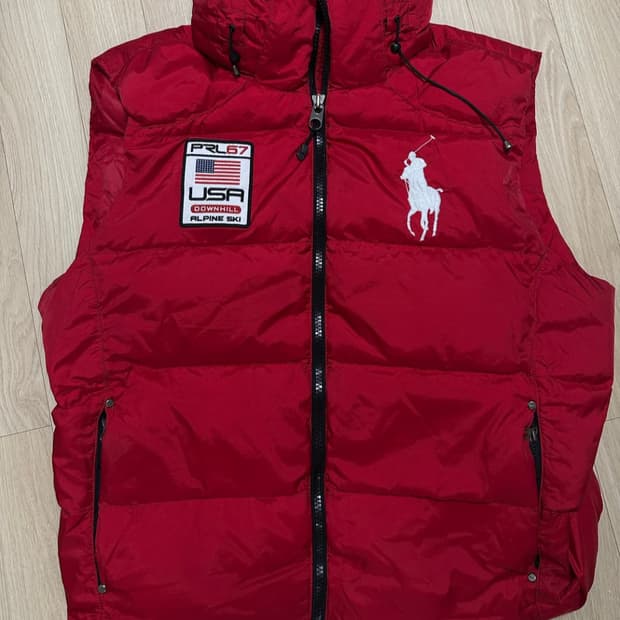 폴로 빅포니 성조기 패딩조끼