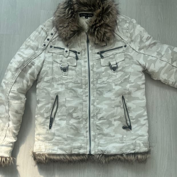 In The Attic fur collar jacket